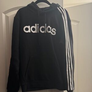 Adidas Black and White Men's Hoodie
